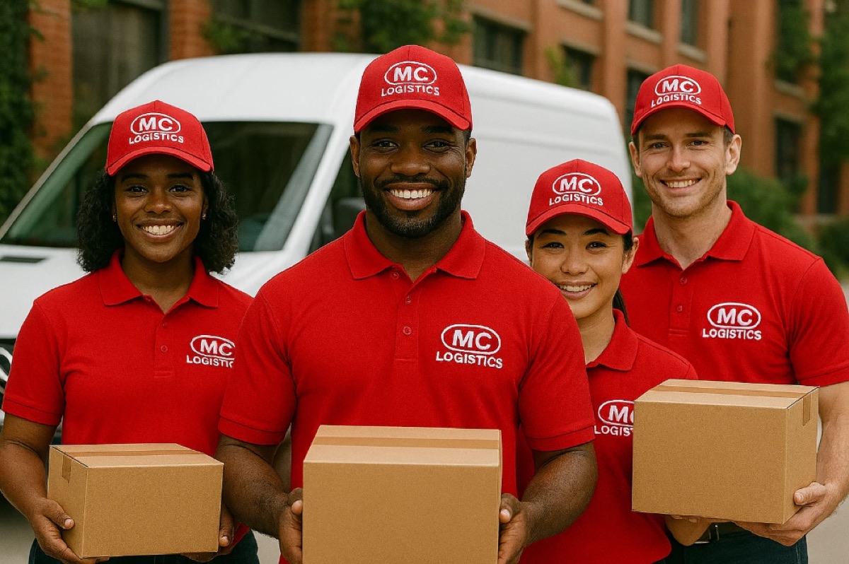 White M&C delivery van ready for same-day dispatch